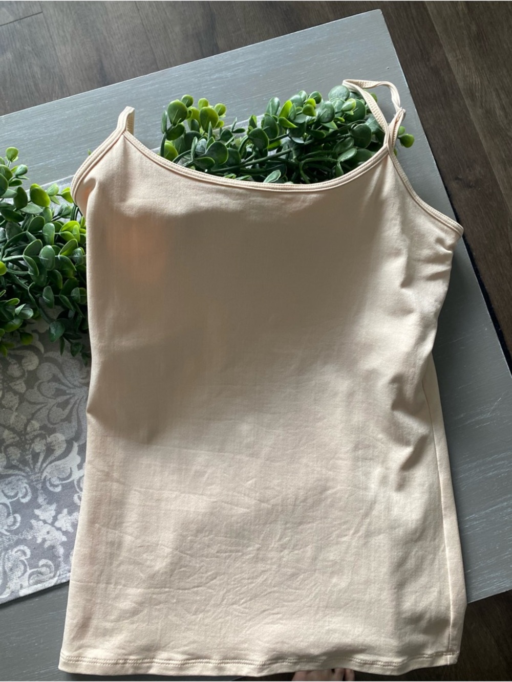 White House Black Market Essential Beige Spaghetti Strap Tank Top Small